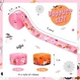 thumbnail image 6 of 4 Rolls 20 Yards Pink Orange Halloween Grosgrain Ribbon for Girls, Printed with Ghost Bat Spider Web, Gift Wrapping Diaper Cake Decor Halloween Themed Party Decorations Supplies, 6 of 6