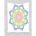 thumbnail image 1 of Rainbow Mandala Tapestry, Outline Style Mandala Flower with Scales and Dots Pattern Ethnic Design, Wall Hanging for Bedroom Living Room Dorm Decor, 40W X 60L Inches, Multicolor, by Ambesonne, 1 of 2