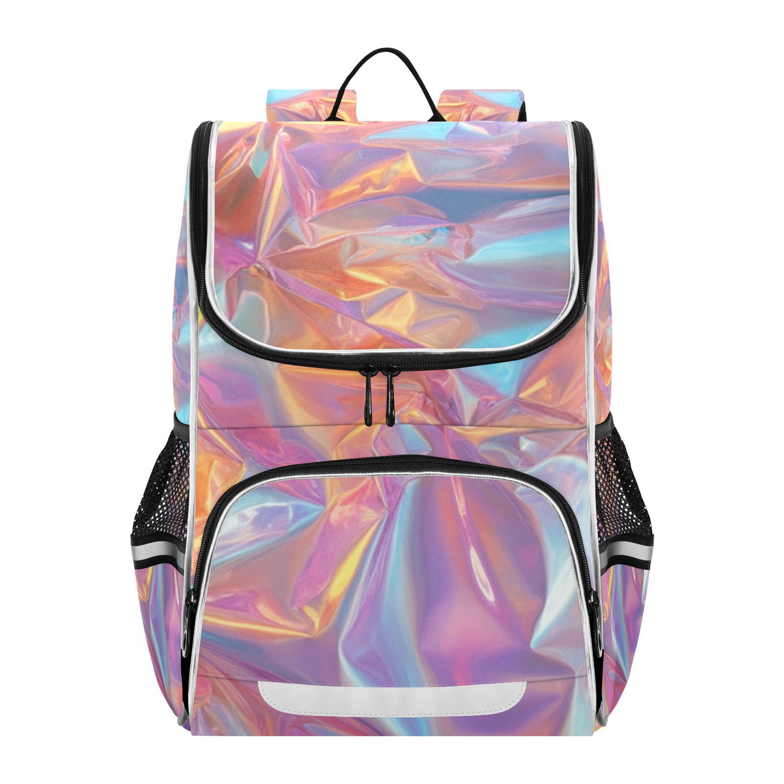 Hologram Colorful Backpack Big Laptop Backpack Casual Daypack Quilted Large Capacity Large Bookbags
