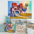 thumbnail image 2 of A Red Roof House With In The Village 8 in x 12 in Painting Canvas Art Print, by Designart, 2 of 4