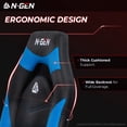 thumbnail image 4 of N-GEN Video Gaming Chair Ergonomic Computer Desk Office Chair with Lumbar Support Adjustable Height Swivel Wheels Flip-Up Arms PU Leather Home and Office (Blue), 4 of 7