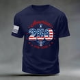 thumbnail image 5 of Yindaity American Flag T Shirts for Men Women Men Kids Patriotic American Flag Distressed T-Shirt(Dark Blue,M), 5 of 5