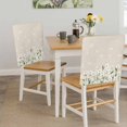 thumbnail image 5 of Spring Floral Chair Back Covers, Removable Chair Covers for Dining Chairs Set of 4, Washable Chairs Slipcovers Back Seat Protector for Wedding Party 19"x20", 5 of 9