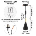 thumbnail image 2 of FSLiving Downlight, Plant Growing Light with E26 Base, 24 Hour Timer, Auto On, Full Spectrum, 4500K, 10W LED, Bulb Included, Auto On/Off Time, Adjustable Cord Length, Hanging Lamp, 3 Piece, 2 of 8