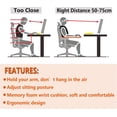 thumbnail image 4 of Ergonomic Armrest Mouse Pad With Wrist Rest Support Adjustable Computer Chair Extender Attachable Black, 4 of 7