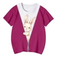 thumbnail image 5 of LRen Toddler Girls Easter Shirts Bunny Short Sleeve T Shirt Easter Day Easter's Day Blouse Tops Children's Shirts, 5 of 5