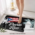 thumbnail image 6 of Puerto Rico Flag Doormat Outdoor Entrance 24"x36", Modern Art Palm Tree American Flags Absorb Moisture Dirt Door Mats, Non-Slip Rubber Backing Floor Mats Indoor, Low-Profile Front Door Rugs, 6 of 9