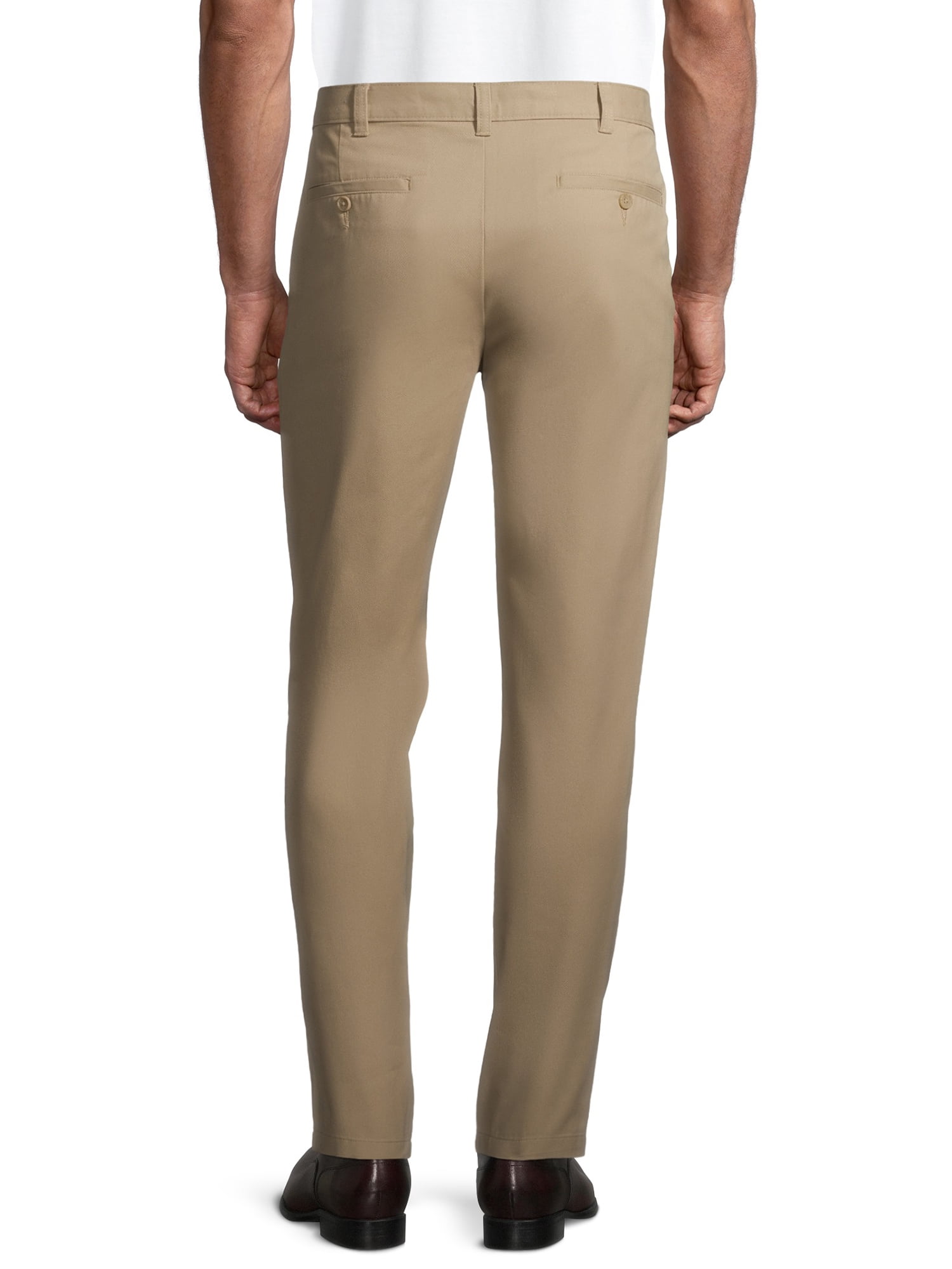 George Men s Flat Front Wrinkle Resistant Pants Walmart