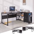 thumbnail image 7 of Haooyeah 70" Morden L-Shaped Large desktop Office Computer Desk with Storage Shelves,Executive Desk with Desktop Power Outlets and Lockable Drawers, 7 of 7