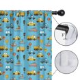 thumbnail image 4 of Blackout Kids Curtains,Cartoon Traffic Vehicles Boats Light Blue Pattern Childrens Insulated Curtains Set Of 2,Bedroom Essentials,Toddler Room Decor 42"x54", 4 of 5