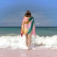 thumbnail image 4 of 1pc Hibiscus and Palm Trees Beach Towel-30*60inch, Stain and Sand Resistant, Quick Drying, Windproof&amp;Sun Protective-Modern Style-Suitable for Travel, Picnic, Outdoor Vacation, 4 of 7