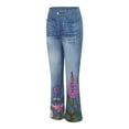 thumbnail image 2 of fvwitlyh Bell Bottom Jeans for Women Women's Apparel Stretch Pull On Jean, 2 of 5