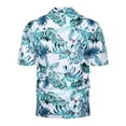 thumbnail image 4 of Leesechin Short Sleeve Shirts For Men Clearance Hawaiian Print Lapel Shirt 2X Green, 4 of 6