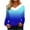 Dark Blue, variant on Elainilye Fashion Womens Long Sleeve Tops V-Neck Fur-Collar Blouse Causal Pullover Top Underscrubs Underwear,Blue
