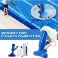 thumbnail image 2 of B Portable Swimming Pool Vacuum Cleaner Leaf Rake Skimmer Tool With 5 Assembly Rods Mesh Frame Net For Pool Spa Hot Tub Cleaning Blue Color 360G Weight, 2 of 9