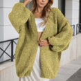 thumbnail image 3 of Cardigan Sweaters for Women Fall Winter Long Lantern Sleeve Loose Casual Open Front Fuzzy Sweater Coats Outerwear, 3 of 5