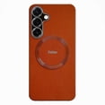 thumbnail image 2 of DEKKER For Samsung Galaxy S25 S24 Case Compatible with MagSafe PU + TPU Phone Back Cover - Orange, 2 of 5