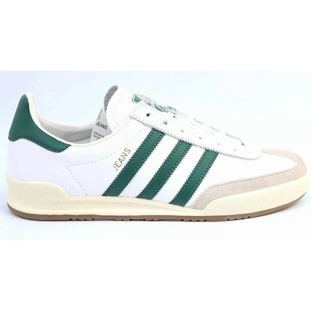 Adi-das Jeans Originals Mens Leather Shoes Trainers 7 - 11 White Green BB7440