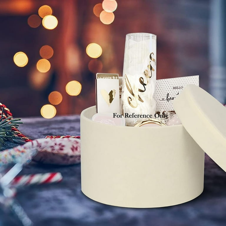 Walmart Velvet Round Gift Boxes with Lids, Set of 4, Nesting