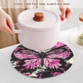 thumbnail image 5 of Butterflies Painting Trivet Mats Woven Pot Holders 3Pcs Non-Slip Heat Resistant for Hot Pots Pans Pats, 5 of 6