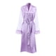 thumbnail image 2 of Gibobby Bata calientita mujer Conjunto de pijama clásico de seda satinada con botones para mujer(Morado,CH), 2 of 4