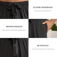 thumbnail image 5 of Vulcanodon Mens Pajama Pants Cotton Lightweight Sleep Lounge Pants PJ Bottoms with Pockets and Button Fly, 5 of 7