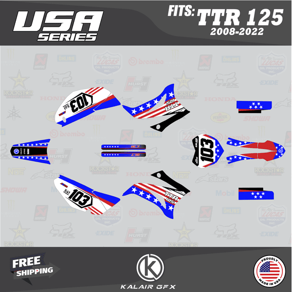 Kalair GFX Graphics Kit for Yamaha TTR125 (2008 ) Usa Series