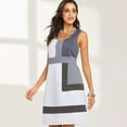 thumbnail image 4 of Viikei Sleeveless Dress Summer Dresses for Women Plus Size Dresses Clearance Casual Shift Geometric Print Dress O-Neck Sleeveless Mini Dresses, 4 of 9