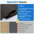 thumbnail image 6 of Heynemo 10'x 8' Outdoor Roller Shade, Cordless Patio Shade with Crank Handle, 95% UV Protection Outdoor Blind for Porch, Gazebo, Pergola, Brown, 6 of 10