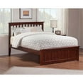 thumbnail image 5 of Leo & Lacey Queen Wood Foundation Bed with Matching Footboard in Walnut, 5 of 6