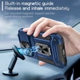 thumbnail image 2 of SaniMore for iPhone 14 Pro Max Stand Case, Slide Camera Cover 360 Degree Rotating Kickstand Magnetic Car Mount Hybird Tri-layer Rugged Shell Military-grade Shockproof Anti-drop Cover, Navyblue, 2 of 10