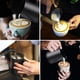 thumbnail image 5 of Vaso de leche de acero inoxidable de 350 ml (12 oz) para espuma de leche de capuchino y café, negro, 5 of 5