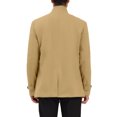 thumbnail image 3 of INSPIRE CHIC Men's Winter Trench Coat Stand Collar Double Breasted Pea Coats L Khaki, 3 of 7
