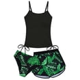 thumbnail image 2 of XIYON Kids Girls 2 Piece Swimsuit Sleeveless Suspenders Tankini Top And Bottoms Shorts Comfortable Fashion Swimwear For Swimming Beach Pool,Black,13-14 Years, 2 of 3