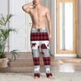 thumbnail image 2 of Balery Buffalo Plaid Forest Pantalones de pijama para hombre, pijama ultraligero, pantalón de descanso-3X-Large, 2 of 6