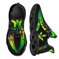 thumbnail image 1 of Zapatillas de deporte con cordones de estilo moderno con estampado de hojas de marihuana en degradado para mujer, zapatos planos transpirables e informales, 1 of 6