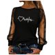 thumbnail image 4 of TaTaai Women's Valentine Heart Print Sheer Mesh Long Sleeve Blouse, Valentine's Day Gift, Casual Stylish Round Neck Top Gift, 4 of 9