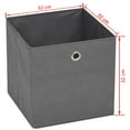 thumbnail image 4 of vidaXL Boîtes de Rangement 4 Pcs Tissu Non Tissé 32x32x32 cm Gris, 4 of 5