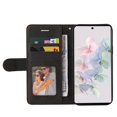 thumbnail image 2 of Wallet Case for Google Pixel 7 with Card Slots Cash Holder Magnetic Clasp Flip Folio Cover, Premium Luxury PU Leather Kickstand Soft Silicone Shockproof Protective Case, Black, 2 of 8