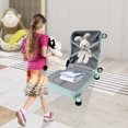 thumbnail image 4 of Aiqidi 18" Kids Ride-On Suitcase Portable Rolling Children's Travel Carry Trolley Luggage Case with Universal Wheels and Password Lock for Aged 3-6 Years (Mint Green), 4 of 14