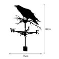 thumbnail image 4 of S SERENABLE Weathervane Decor Ornament Scene Stake Stainless Steel for Fence Crow, 4 of 9