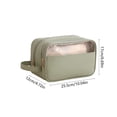 thumbnail image 2 of Green Polyester Toiletry Bag Travel Organizer For Cosmetics Shower 10.0X6.7X4.7 In, 2 of 7