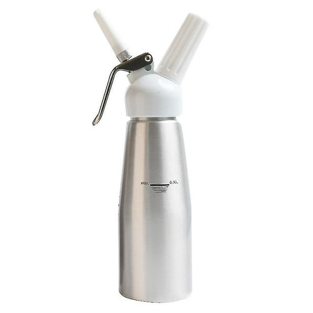 Dispensador de crema de 500 ml, sifón de crema profesional con 3 boquillas