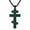 cross necklace3, variant on Orthodox Cross Necklace for Men, Black Gold 3-Bar Cross with Lapis Lazuli, 22"+2" Chain, Confirmation Gift