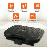 Adjustable Under Desk Footrest,Ergonomic Foot Stool for Under Desk at Work with Massage,3 Height Position 30 Degree Tilt Angle Adjustment,Back Pain Pressure Relief Leg Circulation Office Work Gift