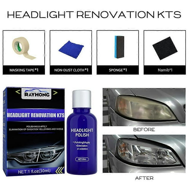 Headlight Cover Len Restorer Repair Liquid Polish Cleaner Car Accessory 30ML