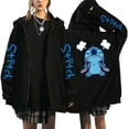 thumbnail image 3 of Sudadera con capucha con cremallera de dibujos animados de invierno de Disney Stitch con cremallera sudaderas con capucha para mujer Harajuku Linda sudadera de Anime Manga ropa de calle con capucha pa, 3 of 5