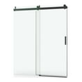 thumbnail image 5 of Frameless 56"-60"W x 76"H Sliding Shower Door, 3/8" Tempered Glass, Matte Black, New, 5 of 8