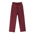 thumbnail image 3 of Thousandth Women's Plus Size Pants Casual Cotton Loose Fit Pants Drawstring Elastic Waist Wide Leg Lounge Trousers Comfy Relaxed Vacation Bottoms with Pockets, 3 of 6