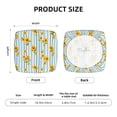 thumbnail image 5 of Disketp Blue White Striped Sunflower for Square Chair Cushion Covers for Hotel, Bedroom, Office,Machine Washable-Two Pieces, 5 of 7